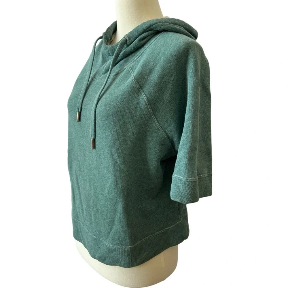 Pact Teal Cowl-Neck Pullover Hoodie - Picture 5 of 11